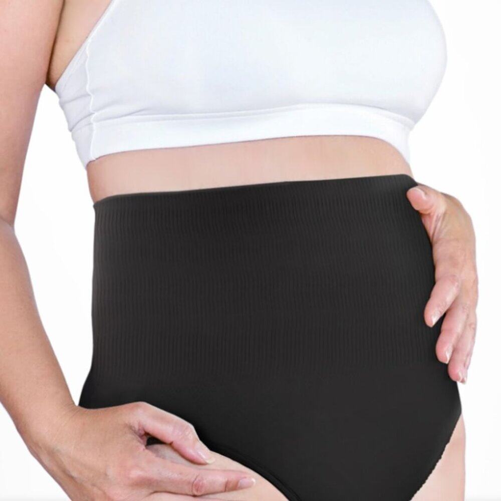 Loving Comfort Postpartum Panty Seamless High Waist C-Section Underwear Black M
